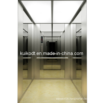 Passenger Lift with Mirror Hairline Stainless Steel (KJX-DJ03)